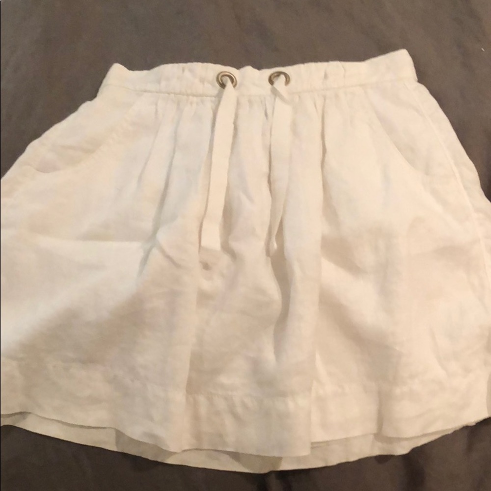 J crew tie linen skirt